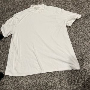 White mock neck ribbed tshirt h&m size XXL